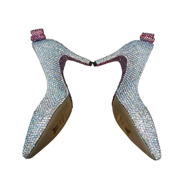 Marc Defang Handmade Rhinestones Pageant Prom Heels Shoes 6.5 Fairycore Coquette - Picture 7 of 12